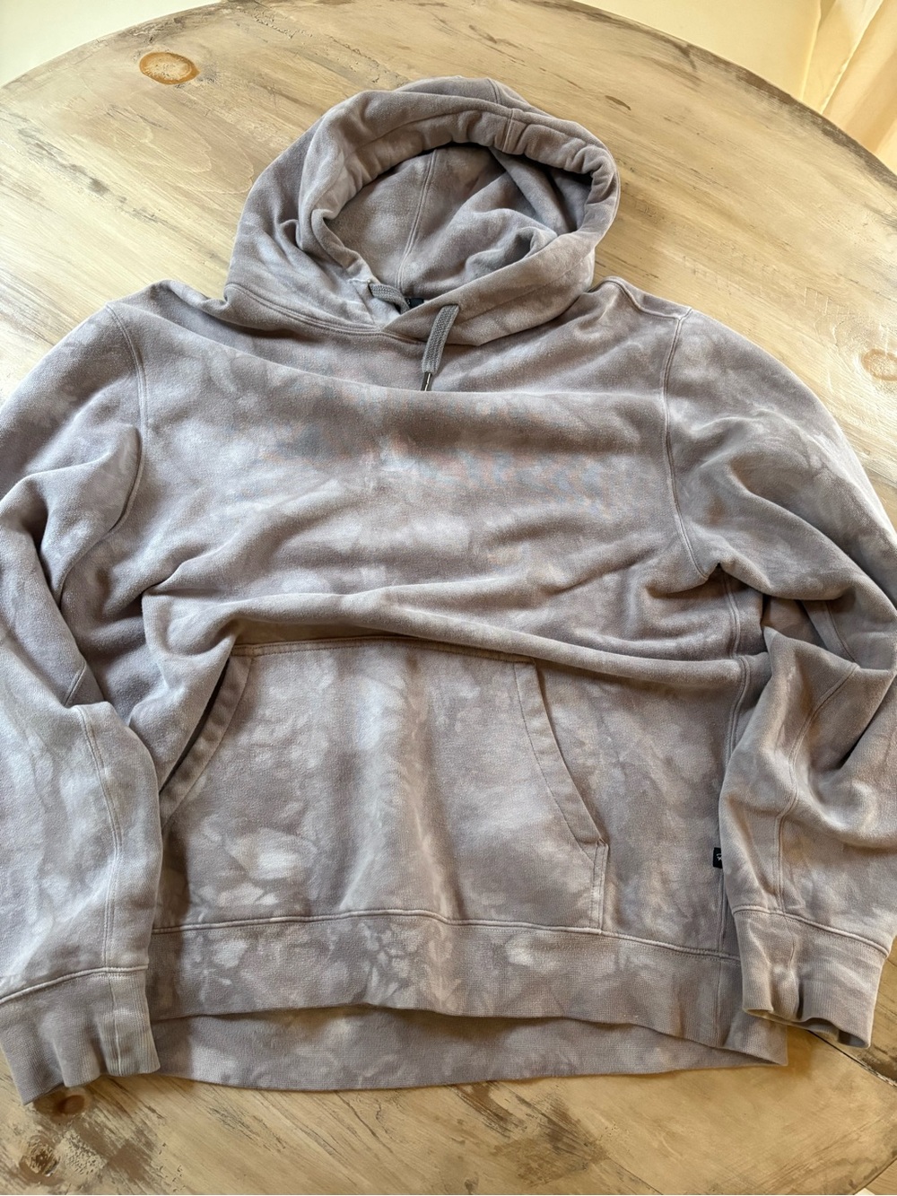 Rails Men's Hooded Pullover - Washed Grey Tie-Dye